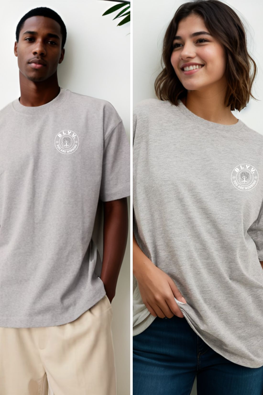 (Unisex) BLYV. | Light Grey T-Shirt